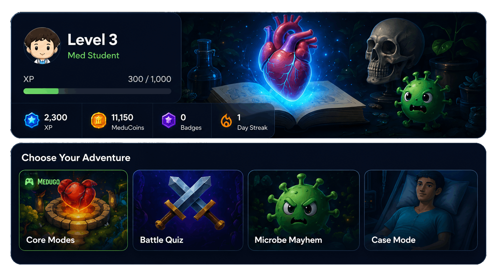 MeduGo dashboard preview